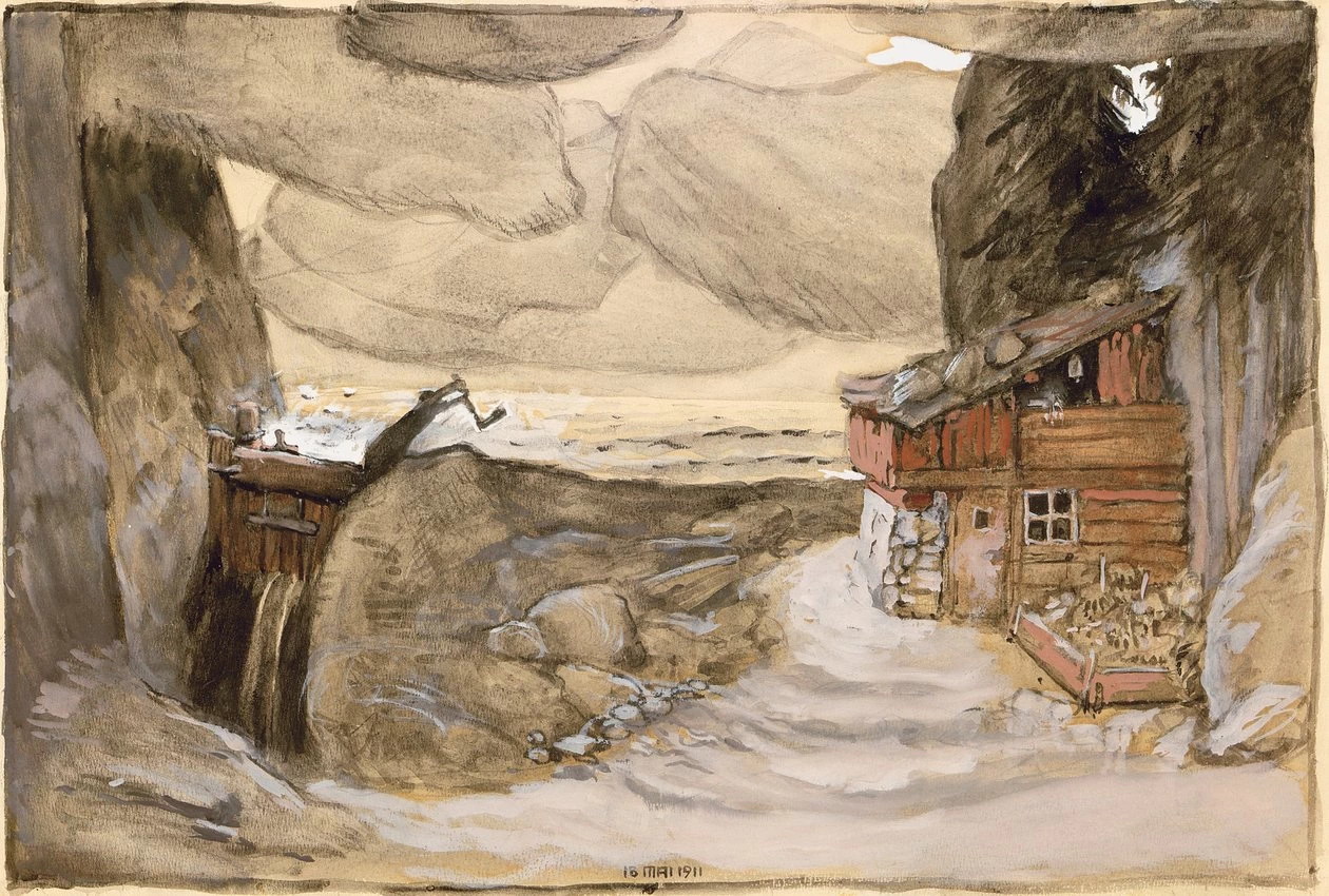 Scenografia per l'opera Der Bergsee di Julius Bittner, 1910 - 1911